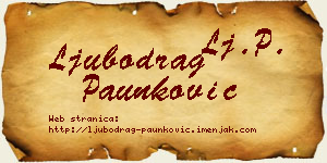 Ljubodrag Paunković vizit kartica